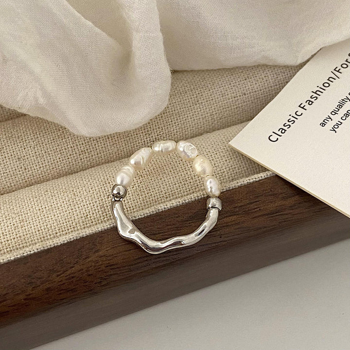 Zilveren Parel Ring