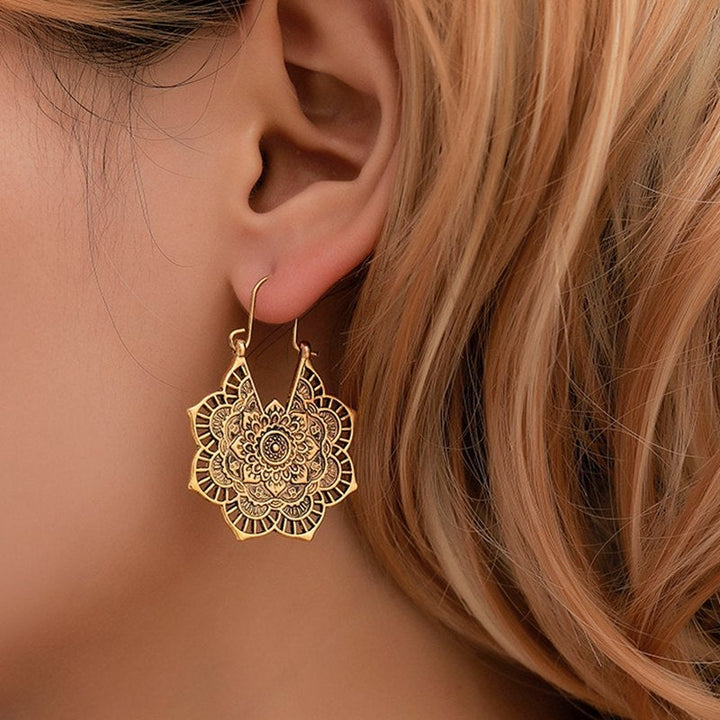 Lotus Mandala Oorbellen - Oorbellen met Lotusdesign