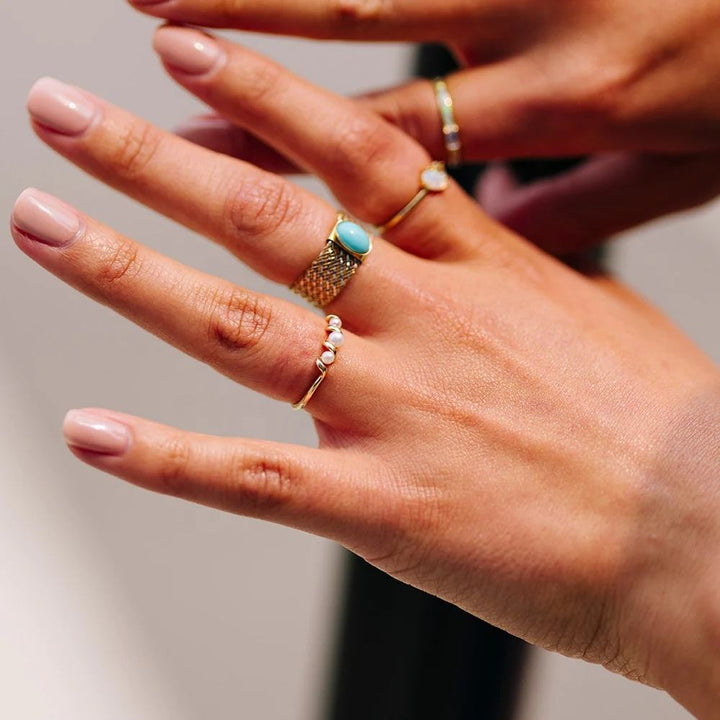 Staplebare Ring met Zoetwaterparels