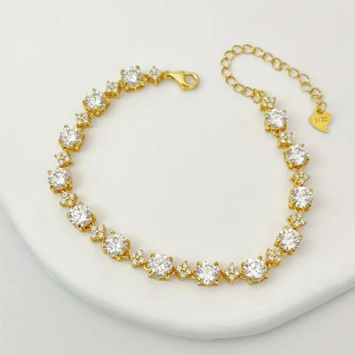 Vergulde Moissanite Tennisarmband in Goud