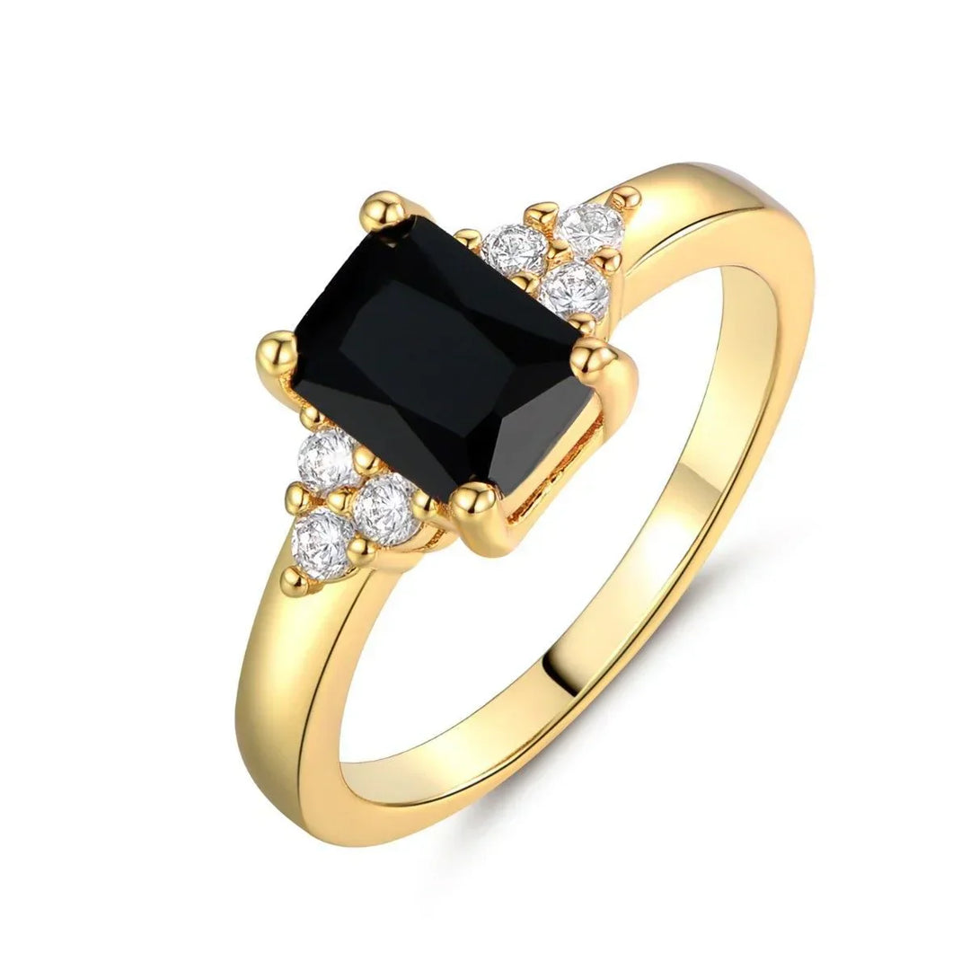 Sophia's Jewelry - Black Spinel Baguette Ring
