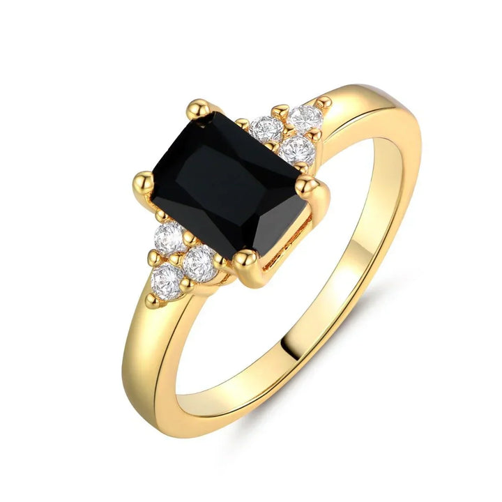 Sophia's Jewelry - Black Spinel Baguette Ring