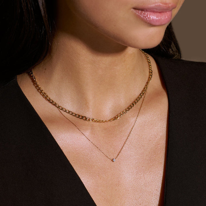 Vlak Link Curb Ketting" can be rewritten as "Flat Link Curb Chain.