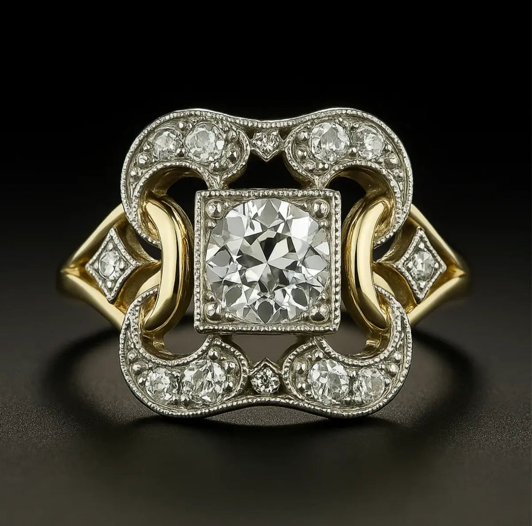 Classic Zirconia Gold Ring
