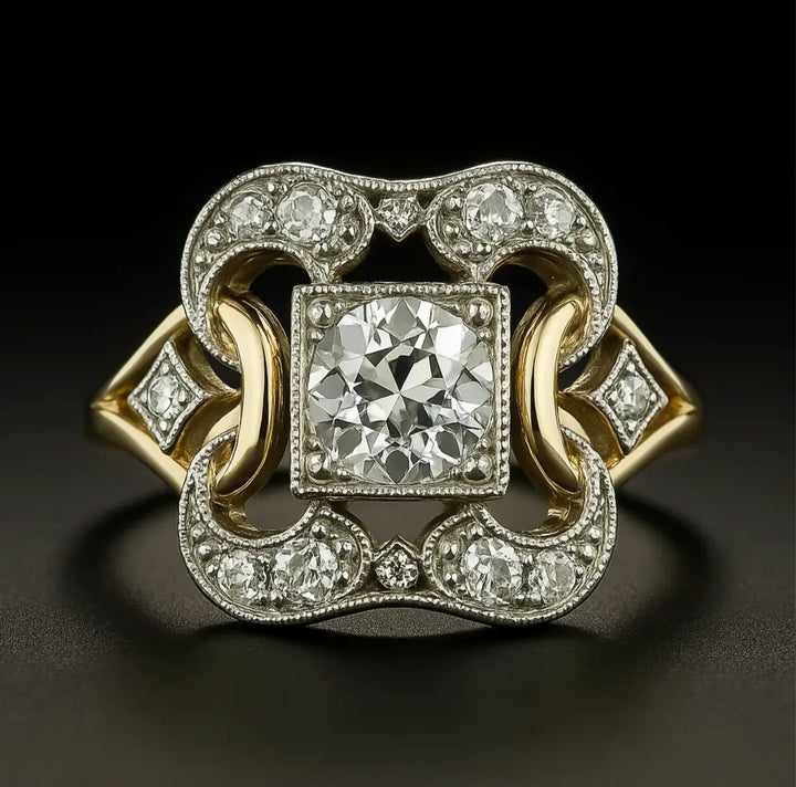Classic Zirconia Gold Ring