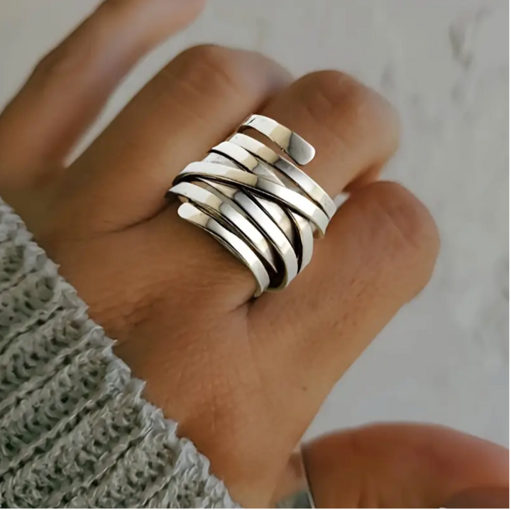 Bliss - Retro Zilveren Ring