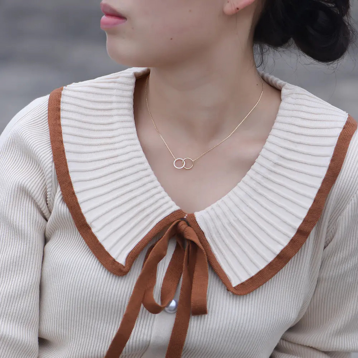 Ronde Cirkel Cubic Zirconia Ketting