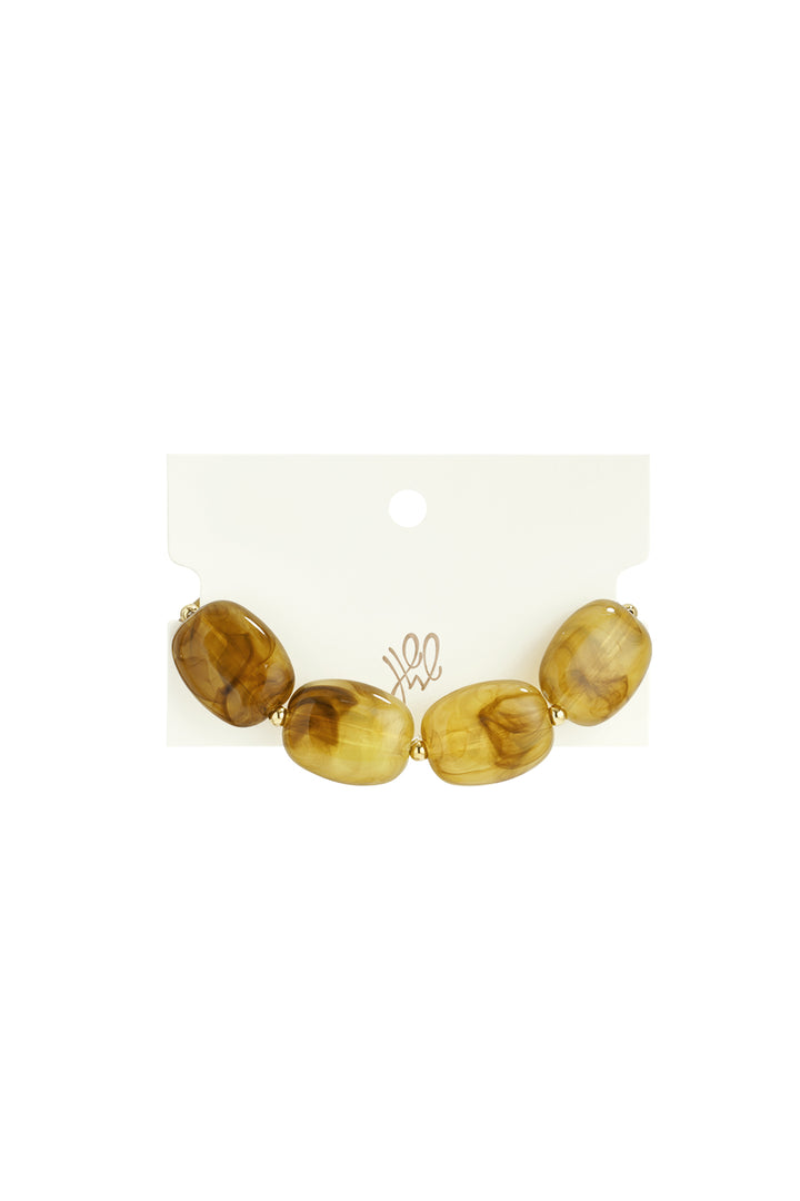 Bracelet with squoval beads