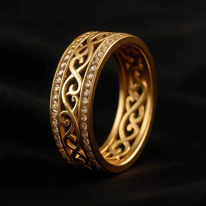 Gold Hollow Lily Ring