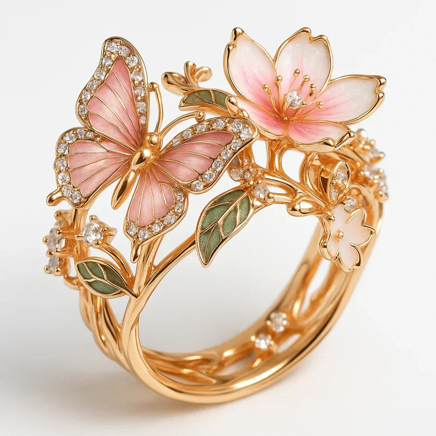 Butterfly Zirconia Ring – Naturinspireret