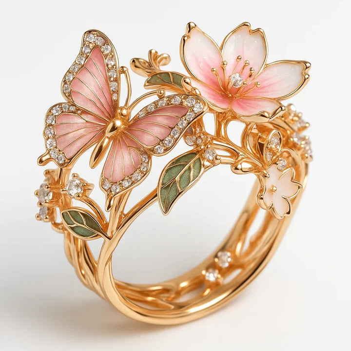 Vlinder Zirkonia Ring – Natuur geïnspireerd Design