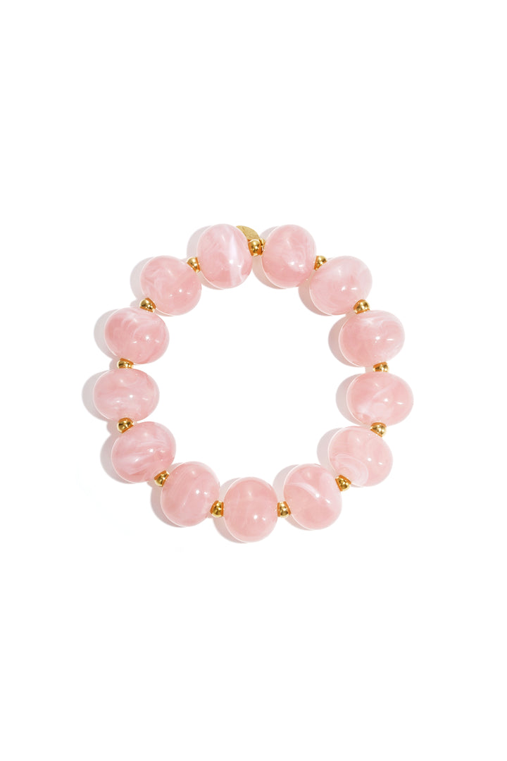 Simple elastic beaded bracelet, women's jewelry