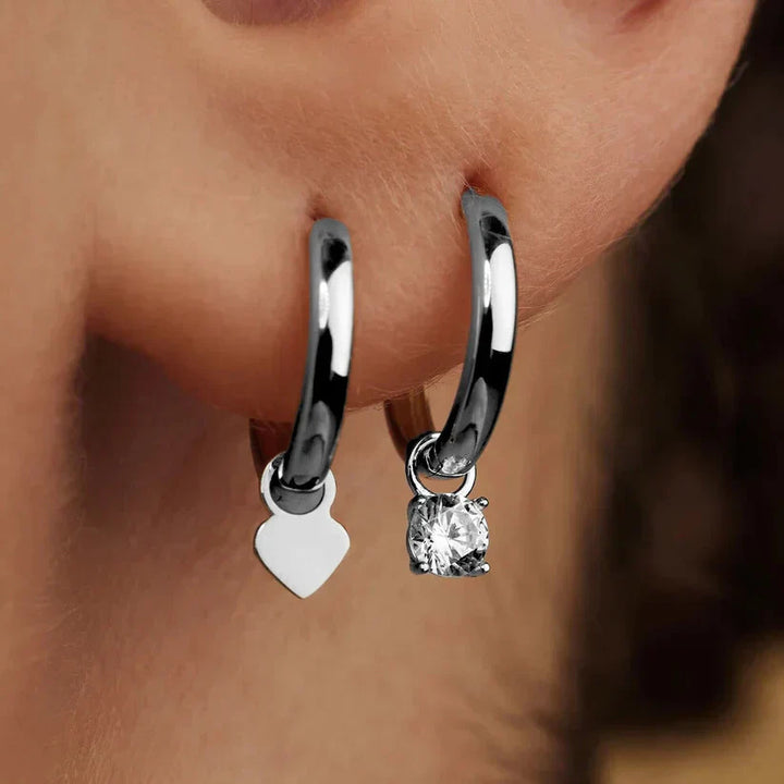 Moonstone Hoop Earrings