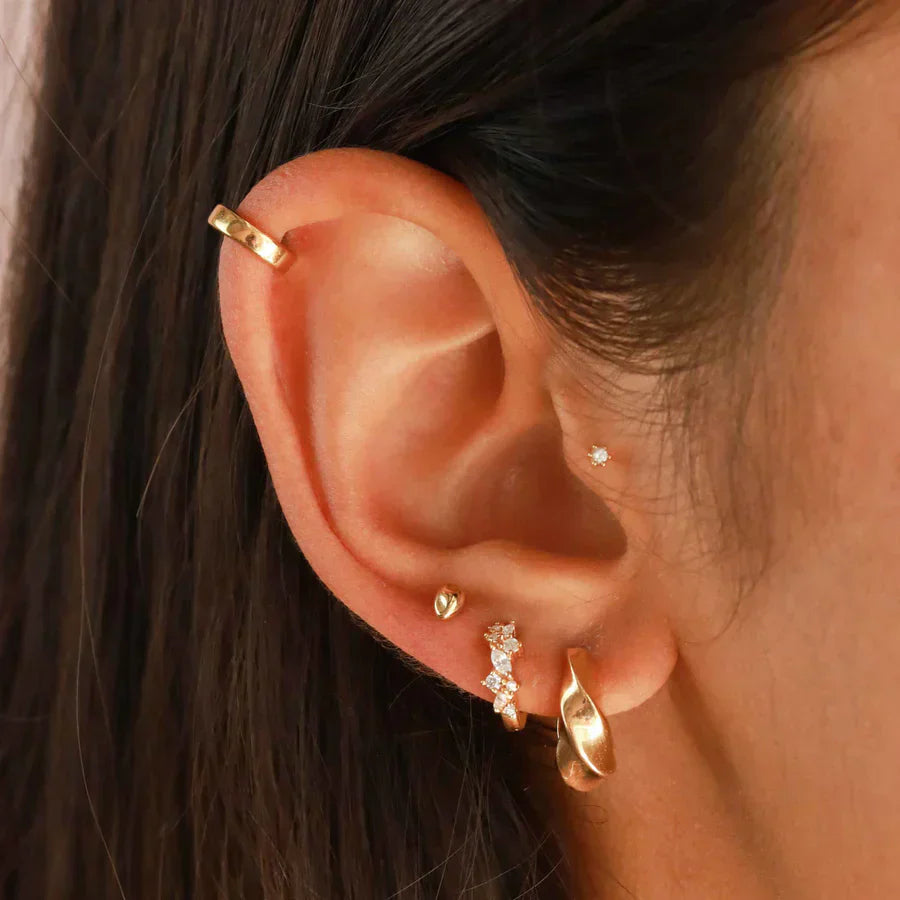 Crystal Cluster Hoop Earrings