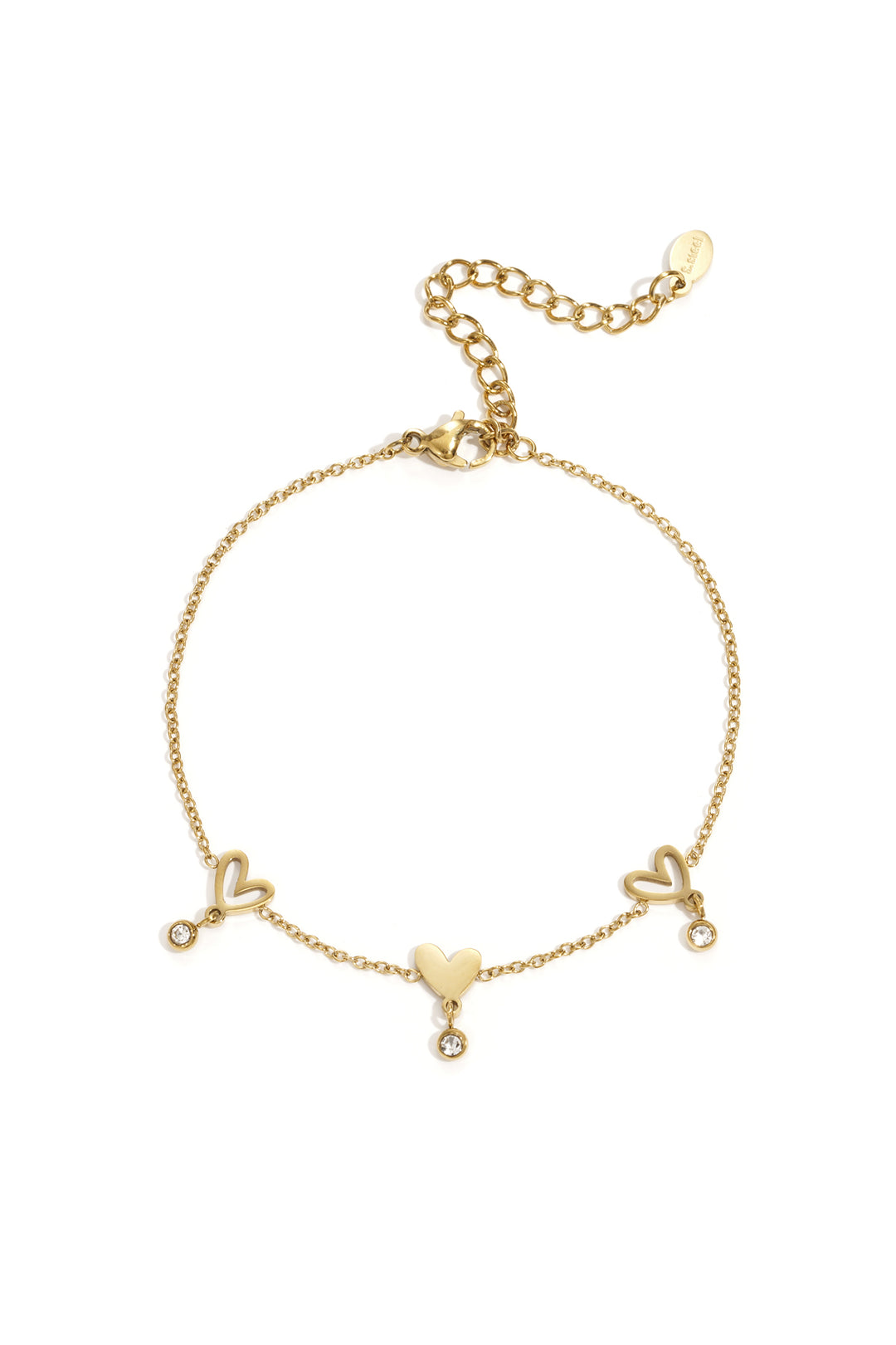 Stainless Steel Chain Bracelets Heart Casual Daily Simple Series Women's jewelry