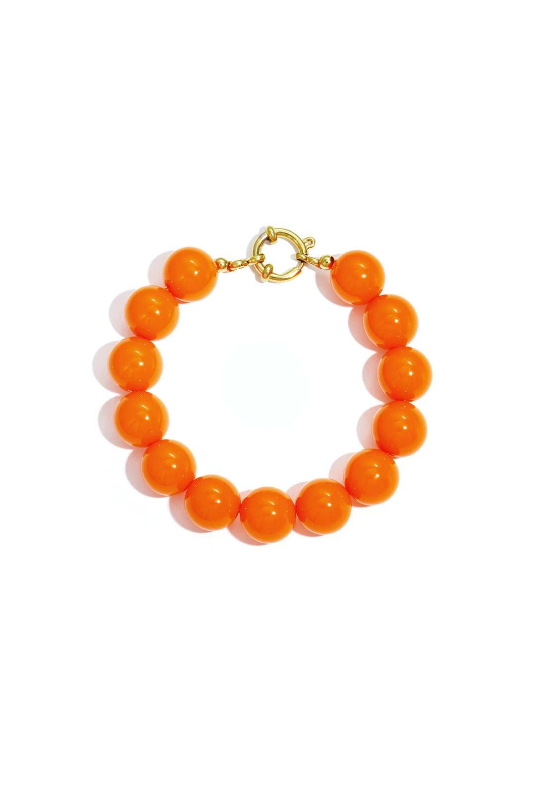 Bracelet with large beads and front closure
