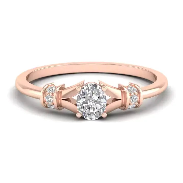 Verfijnde Ovale Gouden Ring