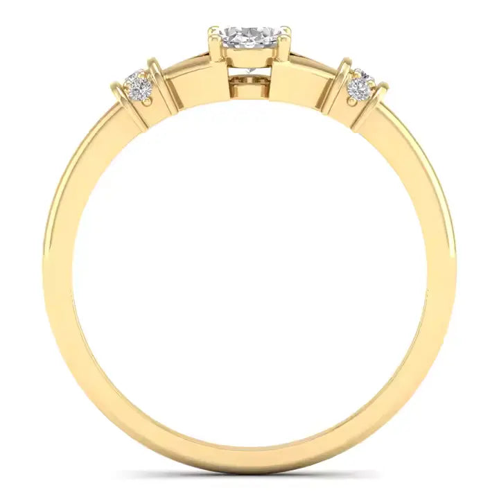 Verfijnde Ovale Gouden Ring