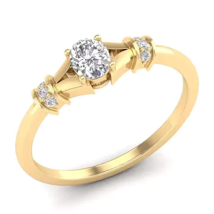 Verfijnde Ovale Gouden Ring