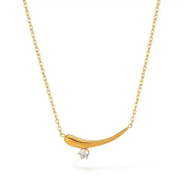 Gouden Zirkonia Ketting