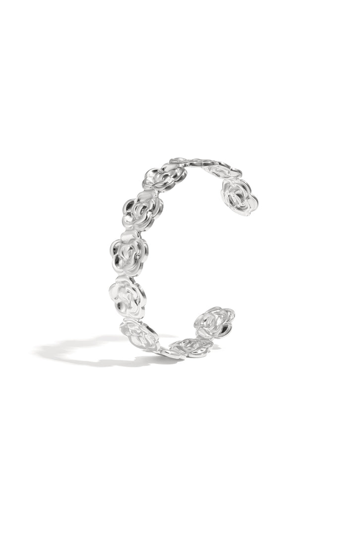 Stainless Steel Cuff Bracelets Flower Casual Daily Simple Series Women's jewelry