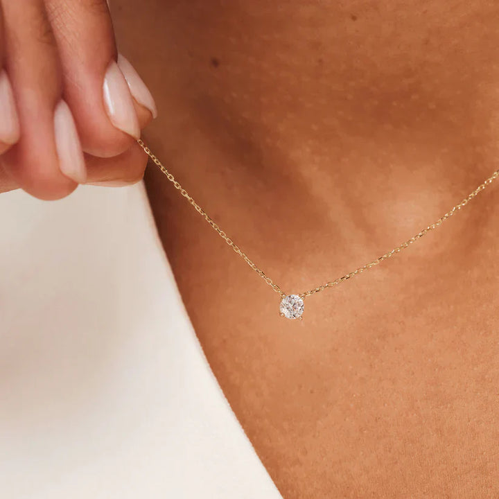 Gouden Ketting met Moissaniet Steen