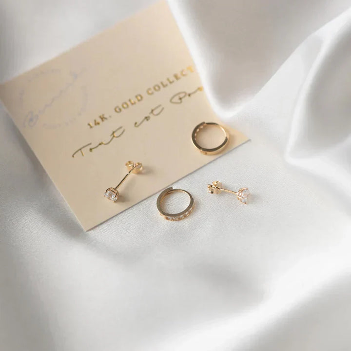 Larmes de Lune Steen Stud Earrings