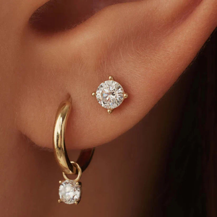 Larmes de Lune Steen Stud Earrings