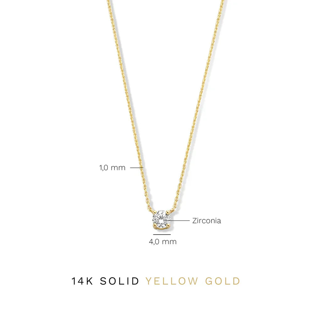 Gouden Ketting met Moissaniet Steen