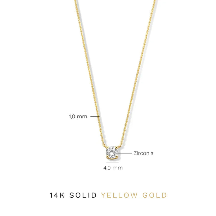 Gouden Ketting met Moissaniet Steen