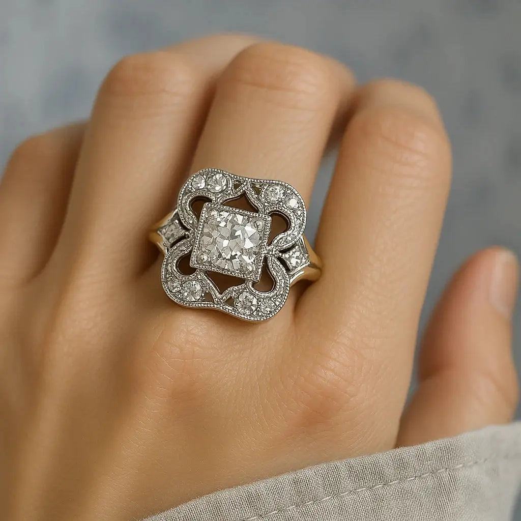 Classic Zirconia Gold Ring