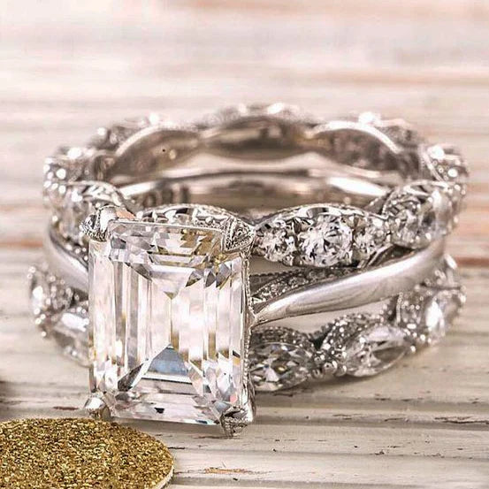 Retro Silver Layered Ring