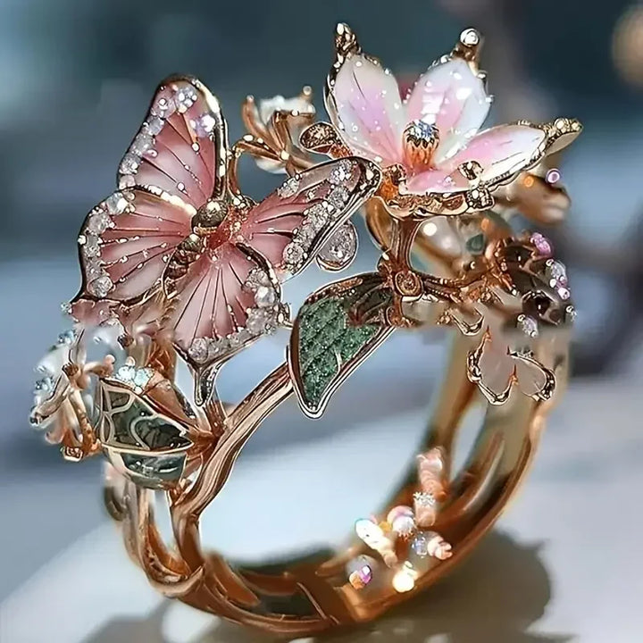 Vlinder Zirkonia Ring – Natuur geïnspireerd Design