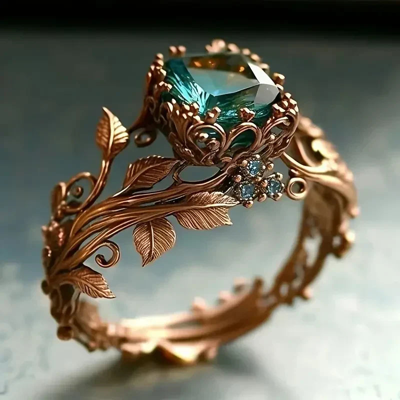 "Natuur geïnspireerde Groene Kristallen Ring" can be rewritten as "Groene Kristallen Ring Geïnspireerd door de Natuur".