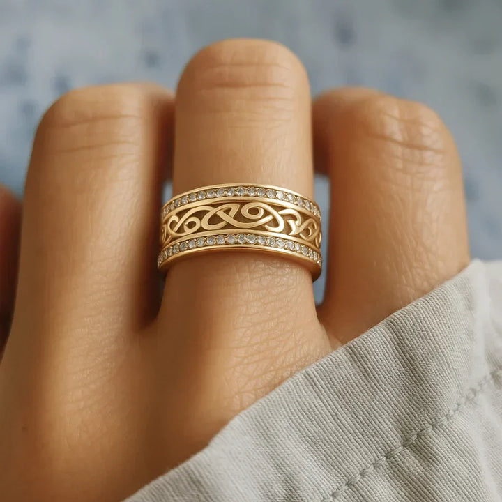 Gold Hollow Lily Ring