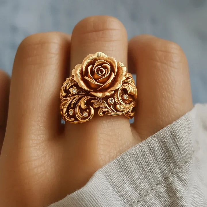 Golden Floral Ring