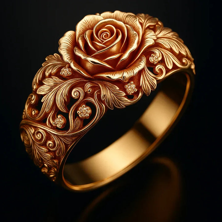 Golden Floral Ring