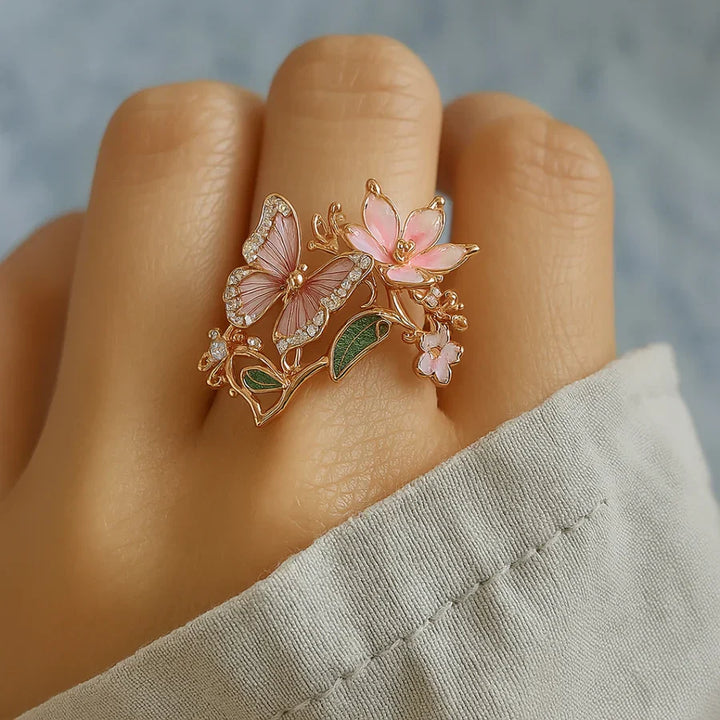Butterfly Zirconia Ring – Naturinspireret