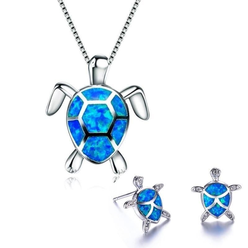 Opal Zeeschildpad Sieraden Set