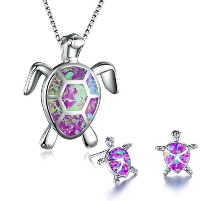 Opal Zeeschildpad Sieraden Set