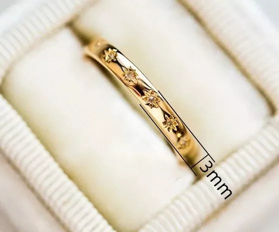 Antique Gold and Zirconia Ring