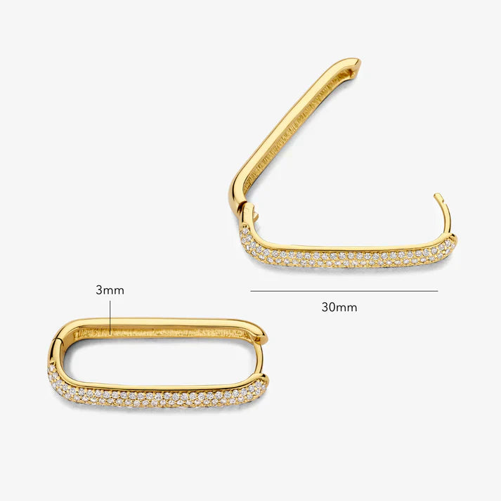 Grote Icon Paved Hoop Earrings